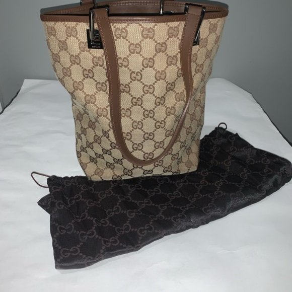 Gucci Handbags - Vintage Gucci Monogram Small Bucket Tote